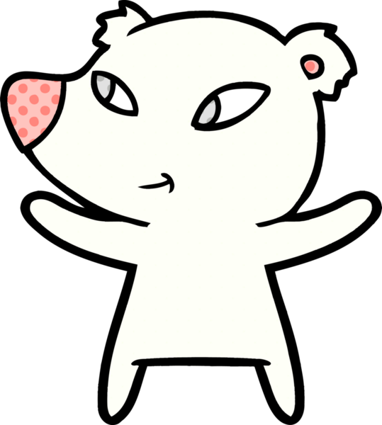 Bir insan tarafından çizilmiş kutup ayısı karikatürü