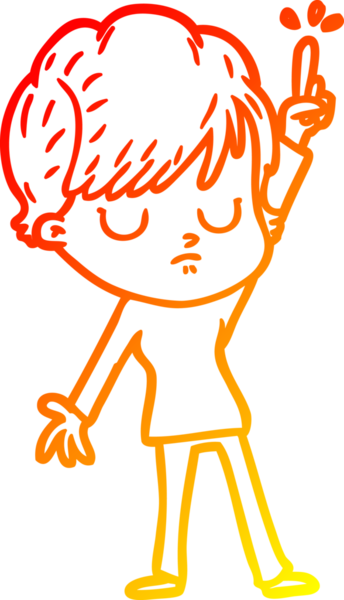 Bir insan tarafından çizilmiş bir karikatür kadın çizimi