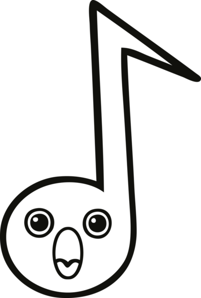 Bir insan tarafından çizilmiş bir notanın çizgi çizimi