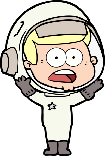 Karikatür bir insan tarafından çizilen astronotu şaşırttı.