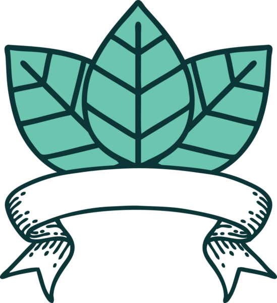 Bir insan tarafından çizilmiş geleneksel yaprak dövmesi.