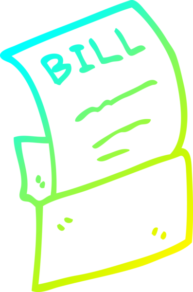 Bir insan tarafından çizilmiş bir çizgi film borç senedinin soğuk gradyan çizgisi.