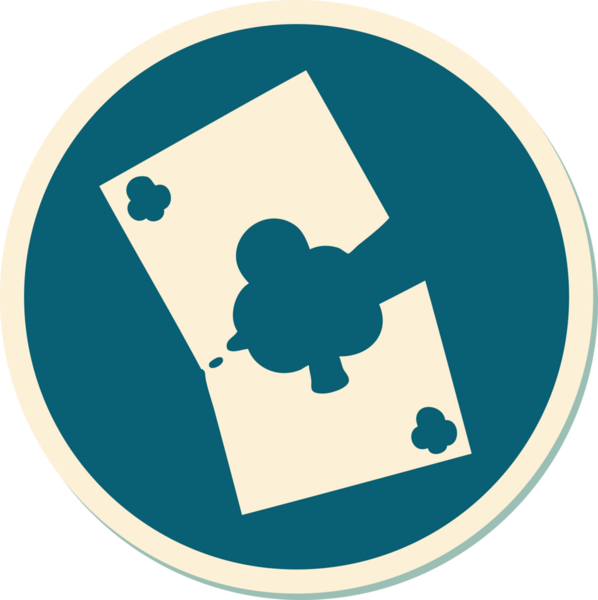 Bir insan tarafından çizilmiş yırtık bir kartın geleneksel stiliyle dövme çıkartması