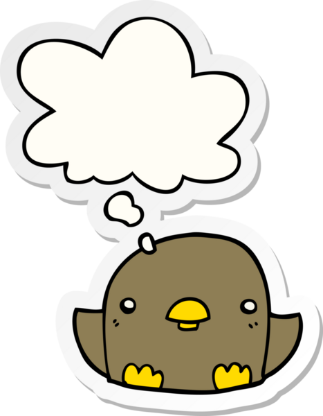 Düşünce baloncuğu insan tarafından çizilmiş bir çıkartma olan karikatür hatunu.