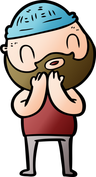 Bir insan tarafından çizilmiş sakallı bir adam.