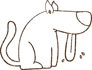 Nefesli Köpek Kömürü Bir insan tarafından çizilmiş