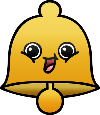 bir insan tarafından çizilmiş bir çanın gölgelenmiş karikatürü