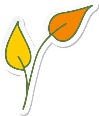 Bir insan tarafından çizilmiş şirin bir karikatür çıkartması.