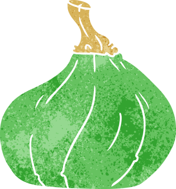 Bir insan tarafından çizilmiş eski bir balkabağı karalaması.