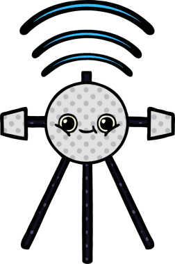 Bir insan tarafından çizilmiş bir uydunun çizgi roman tarzı