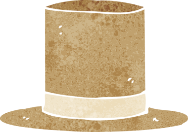 Bir insan tarafından çizilmiş eski bir şapka.