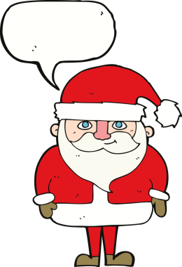 Bir insan tarafından çizilmiş mutlu noel baba çizgi filmi.