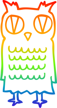 bir insan tarafından çizilmiş bir baykuşun çizimi.