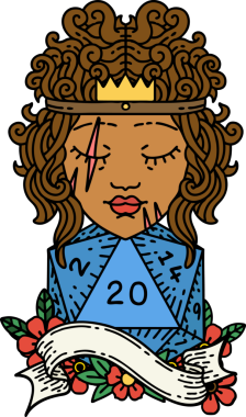 Retro Dövme Tarzı İnsan Barbarlığı Bir insan tarafından çizilmiş 20 zar ile