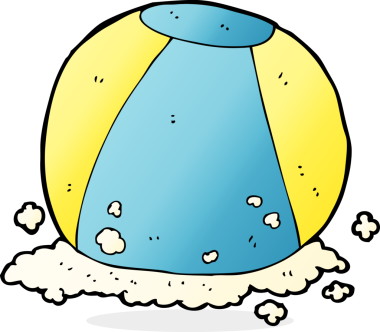 Bir insan tarafından çizilmiş bir plaj topu.