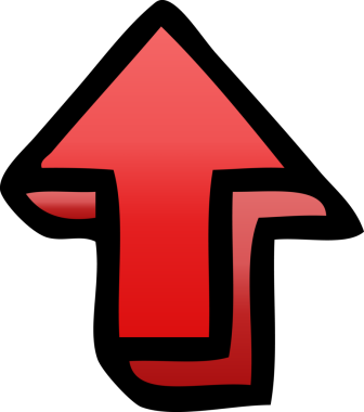 Bir insan tarafından çizilmiş noktalı bir okun gölgelenmiş çizimi