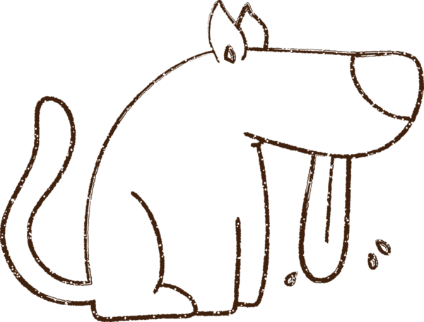 Nefesli Köpek Kömürü Bir insan tarafından çizilmiş