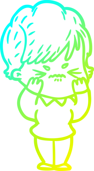 Bir insan tarafından çizilmiş karikatür çizimi.