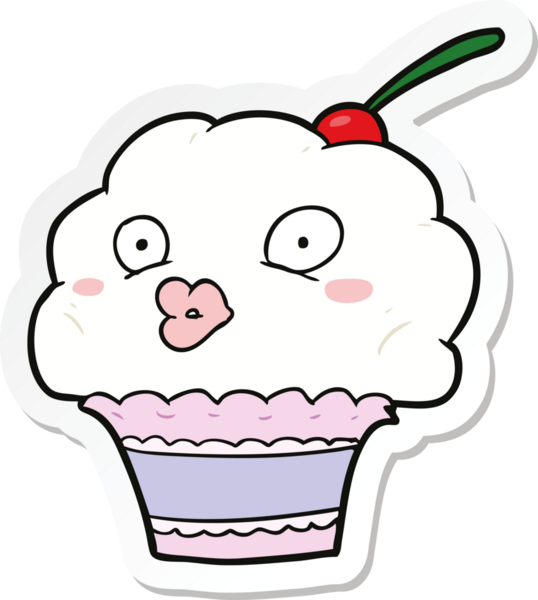 Bir insan tarafından çizilmiş bir kek etiketi.