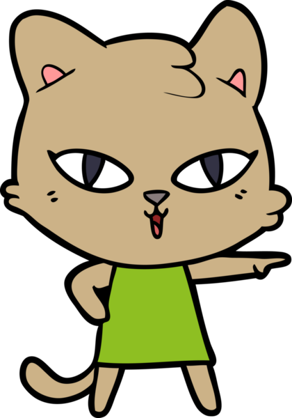 Çizgi film kedisi insan tarafından çizilmiş.