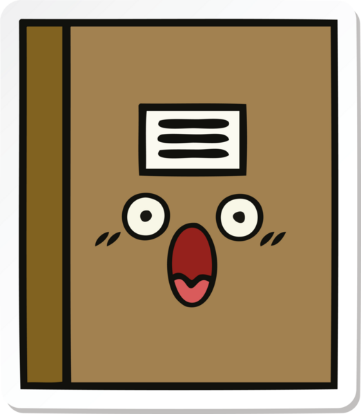 Bir insan tarafından çizilmiş şirin bir çizgi roman çıkartması.