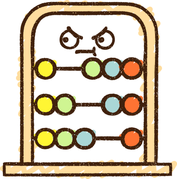 Bir insan tarafından çizilen Abaküs Tebeşiri