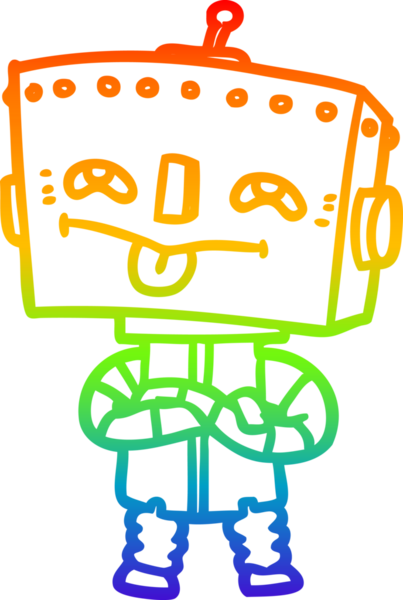 gökkuşağı gradyan çizgisi bir insan tarafından çizilmiş robot çizgi