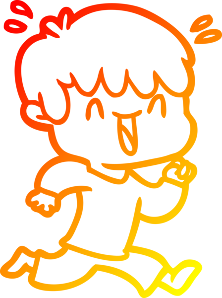 Bir insan tarafından çizilmiş gülen bir çizgi film karakteri çizimi