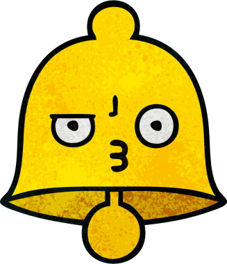 Bir insan tarafından çizilmiş eski grunge desenli bir çan.