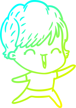 Bir insan tarafından çizilmiş gülen bir karikatür çizimi.