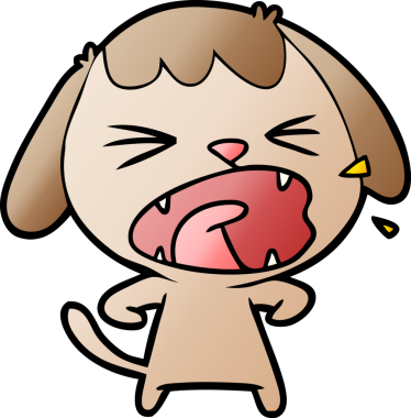 Bir insan tarafından çizilmiş şirin bir çizgi film köpeği.