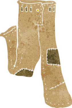 Bir insan tarafından çizilmiş eski bir pantolon.