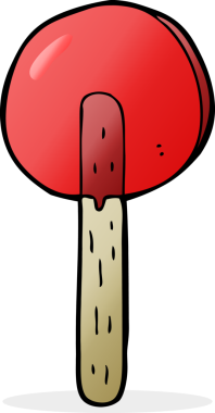 bir insan tarafından çizilmiş çizgi film lolipopu