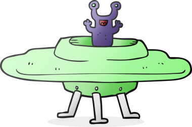 Bir insan tarafından çizilmiş serbest çizim uçan daire.