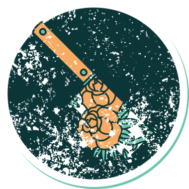 Bir satırın ve bir insanın çizdiği çiçeklerin sembolik dövmeli resmi.