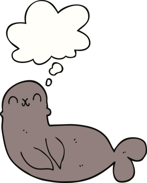 Bir insan tarafından çizilmiş düşünce baloncuklu karikatür mührü