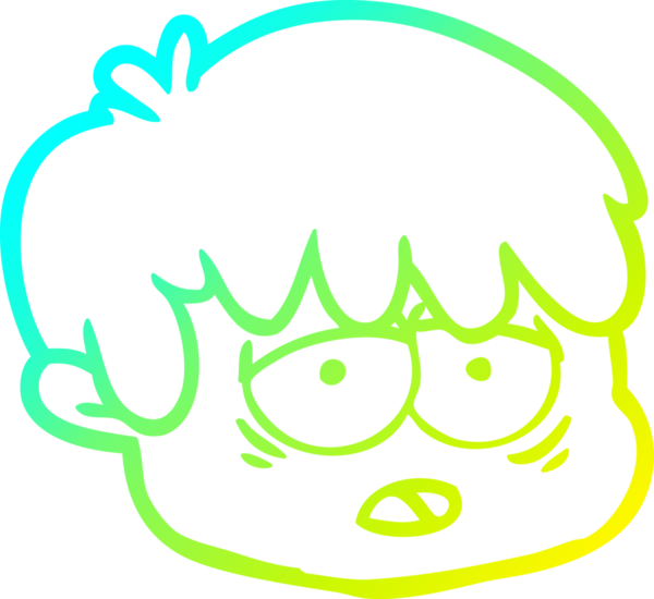 Bir insan tarafından çizilmiş bir çizgi film erkek yüzü çizimi.