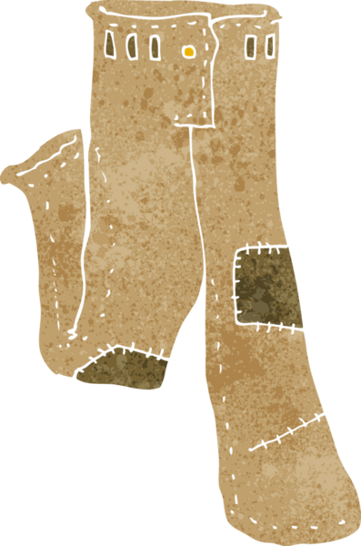 Bir insan tarafından çizilmiş eski bir pantolon.