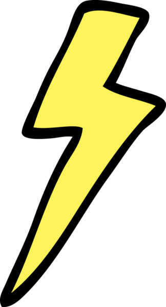 bir insan tarafından çizilmiş karikatür yıldırımı