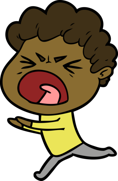 Bir insan tarafından çizilmiş öfkeli bir adam.