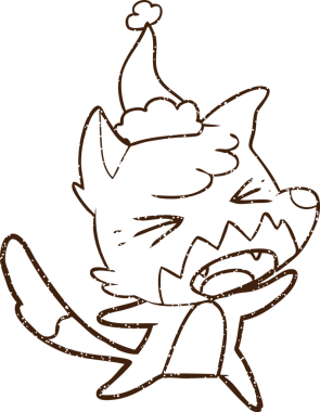 Bir insan tarafından çizilen Noel Kurdu Kömürü