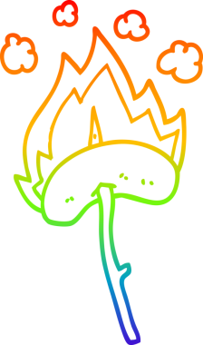 gökkuşağı gradyan çizgi çizimi bir insan tarafından çizilmiş bir sosisli.