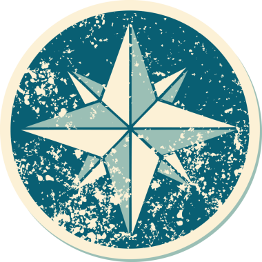 Bir insan tarafından çizilmiş bir yıldızın sembolik dövmeli görüntüsü