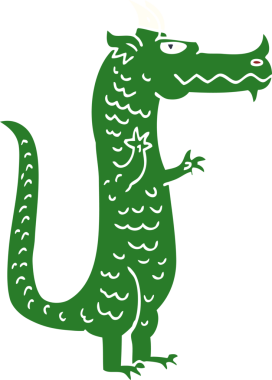 Bir insan tarafından çizilmiş sihirli ejderha.