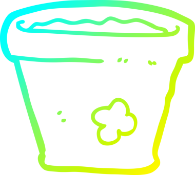 Bir insan tarafından çizilmiş bir karikatür bitkisi çizimi.