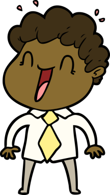 Bir insan tarafından çizilmiş mutlu bir adam.