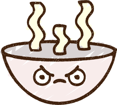 Bir insan tarafından çizilen Sıcak Çorba Tebeşiri