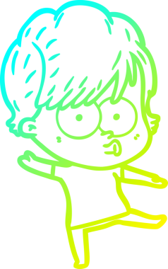 Bir insan tarafından çizilmiş bir karikatür kadın çizimi.