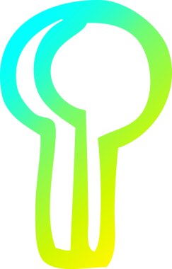 Bir insan tarafından çizilmiş bir çizgi film anahtar deliğinin soğuk gradyan çizimi