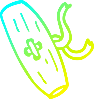 Bir çizgi filmin soğuk gradyan çizimi bir insan tarafından çizilmiş.